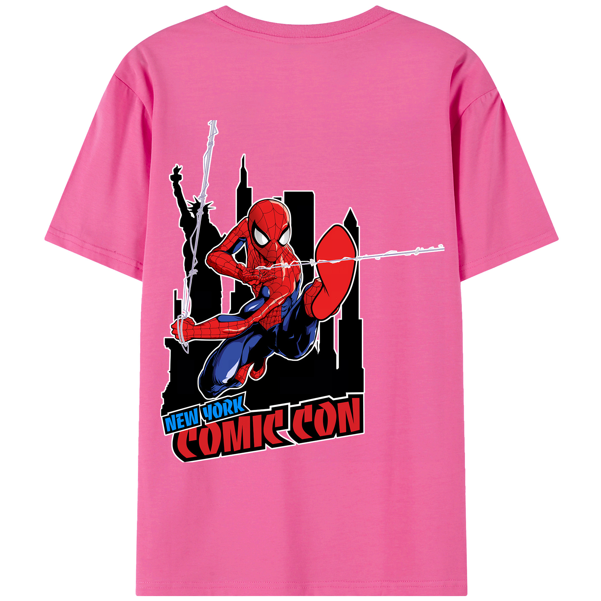 （画像用） Spider Man スパイダーマン レディース半袖Tシャツ(バックプリント)